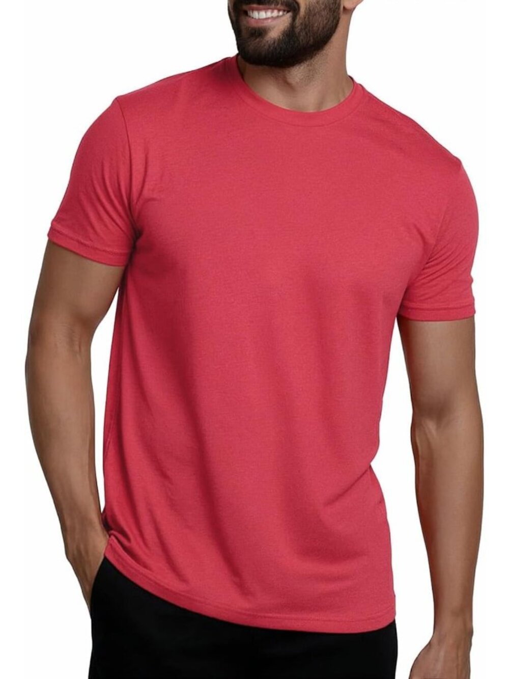 Soft Cotton Crew Neck Men's T-Shirts, Athletic Fit Casual Tees S-4XL, Stylish